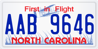 NC license plate AAB9646