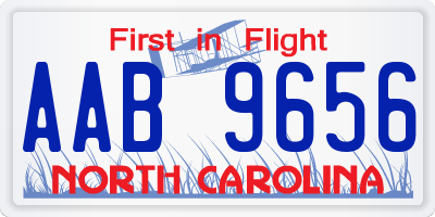 NC license plate AAB9656