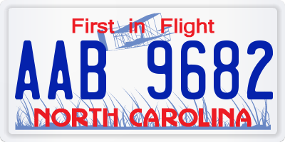 NC license plate AAB9682
