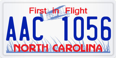 NC license plate AAC1056