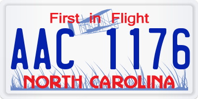 NC license plate AAC1176