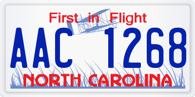NC license plate AAC1268