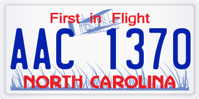NC license plate AAC1370