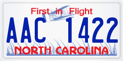 NC license plate AAC1422