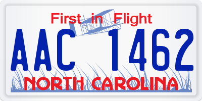 NC license plate AAC1462