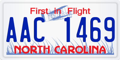 NC license plate AAC1469