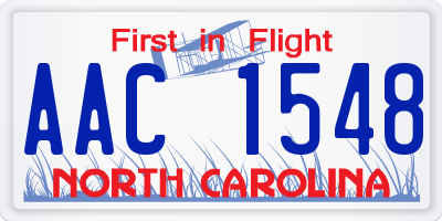 NC license plate AAC1548