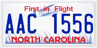 NC license plate AAC1556