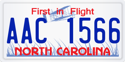 NC license plate AAC1566