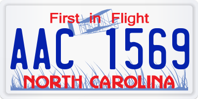NC license plate AAC1569
