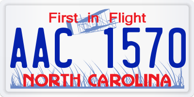 NC license plate AAC1570