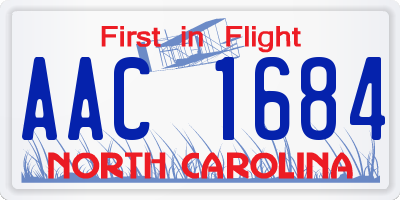 NC license plate AAC1684