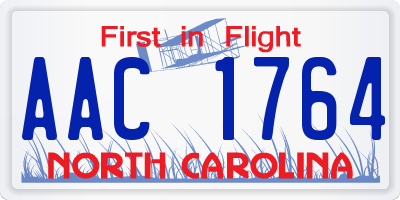 NC license plate AAC1764