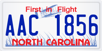 NC license plate AAC1856