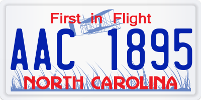 NC license plate AAC1895