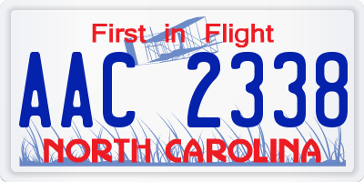 NC license plate AAC2338