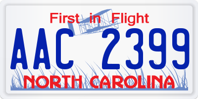 NC license plate AAC2399
