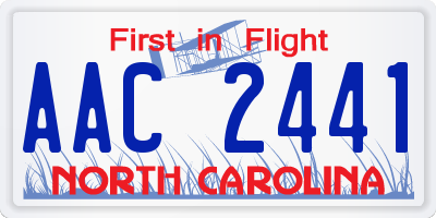 NC license plate AAC2441