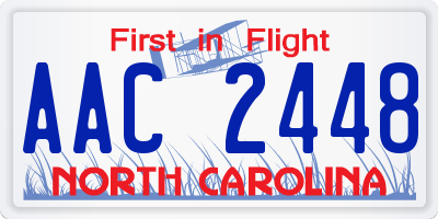 NC license plate AAC2448