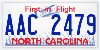 NC license plate AAC2479