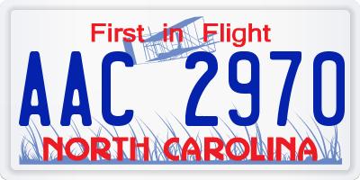 NC license plate AAC2970