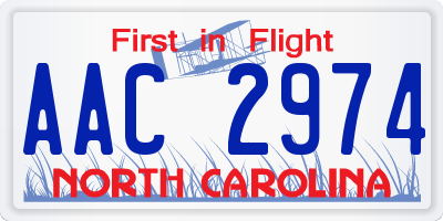 NC license plate AAC2974