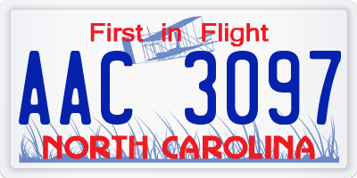 NC license plate AAC3097