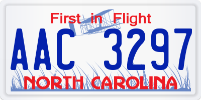 NC license plate AAC3297