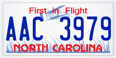NC license plate AAC3979