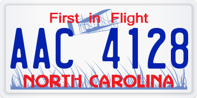 NC license plate AAC4128