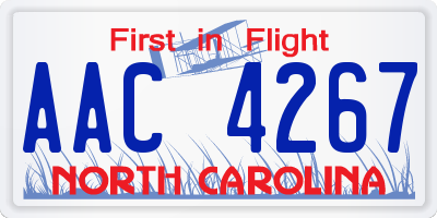NC license plate AAC4267