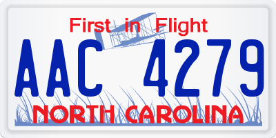 NC license plate AAC4279