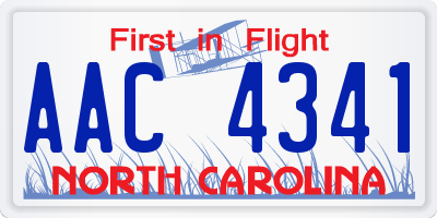 NC license plate AAC4341