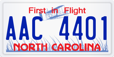 NC license plate AAC4401