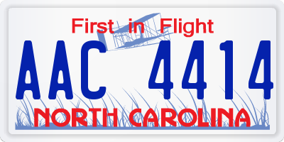 NC license plate AAC4414