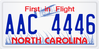 NC license plate AAC4446