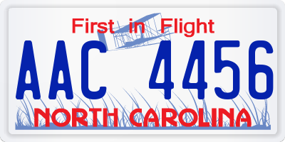 NC license plate AAC4456