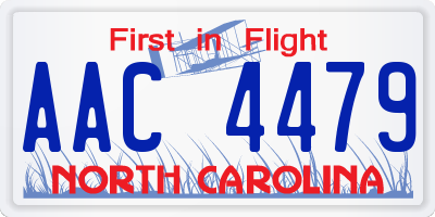 NC license plate AAC4479