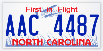 NC license plate AAC4487
