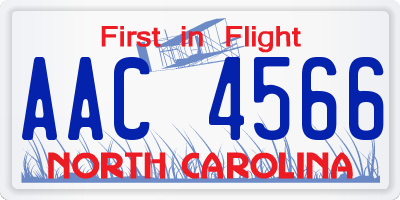 NC license plate AAC4566
