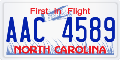 NC license plate AAC4589