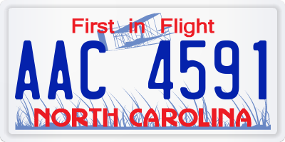 NC license plate AAC4591