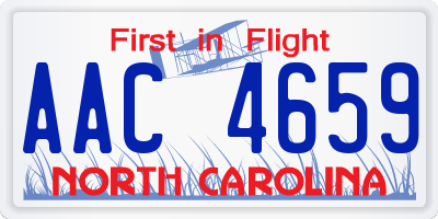 NC license plate AAC4659