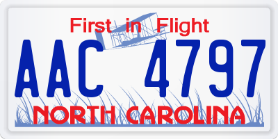 NC license plate AAC4797