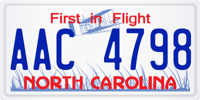 NC license plate AAC4798