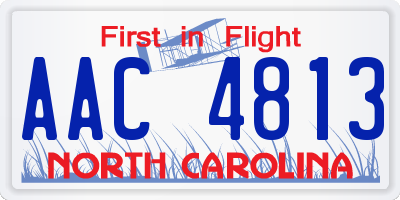 NC license plate AAC4813