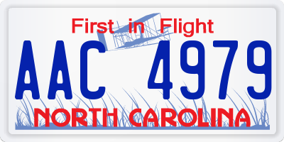 NC license plate AAC4979