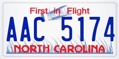 NC license plate AAC5174