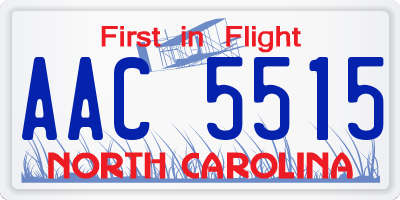 NC license plate AAC5515