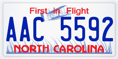 NC license plate AAC5592